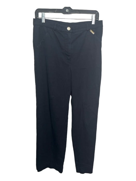 St John Sport Size 8 Black Cotton High Rise Pants Black / 8