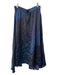 Marc Jacobs Size S Navy Blue & Black Silk Elastic Waist Maxi Pleated Skirt Navy Blue & Black / S