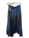 Marc Jacobs Size S Navy Blue & Black Silk Elastic Waist Maxi Pleated Skirt Navy Blue & Black / S