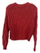 360 Sweater Size XS Red Orange Cotton Crew Neck Long Sleeve Cable Knit Sweater Red Orange / XS