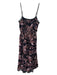 By Anthropologie Size S Black, Pink, Orange Cotton Embroidered Lace Trim Dress Black, Pink, Orange / S