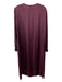 Raquel Allegra Size Medium / 2 Dark Purple Viscose Button Down Long Sleeve Dress Dark Purple / Medium / 2