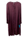 Raquel Allegra Size Medium / 2 Dark Purple Viscose Button Down Long Sleeve Dress Dark Purple / Medium / 2