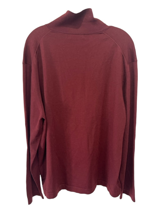 Banana Republic Size XL Burgundy Red Merino Wool Long Sleeve Collar Sweater Burgundy Red / XL