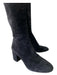 Franco Sarto Shoe Size 8.5 Black Suede Block Heel Over the Knee Side Zip Boots Black / 8.5