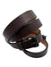 Rene Lezard Dark Brown Leather Bronze Hardware Thin Belts Dark Brown / M