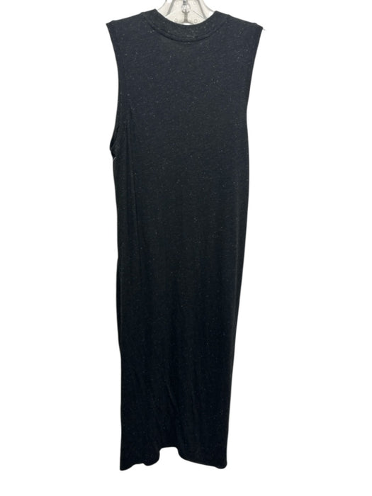 ATM Size M Black & White Print Polyester Blend Speckled Front Pocket Maxi Dress Black & White Print / M