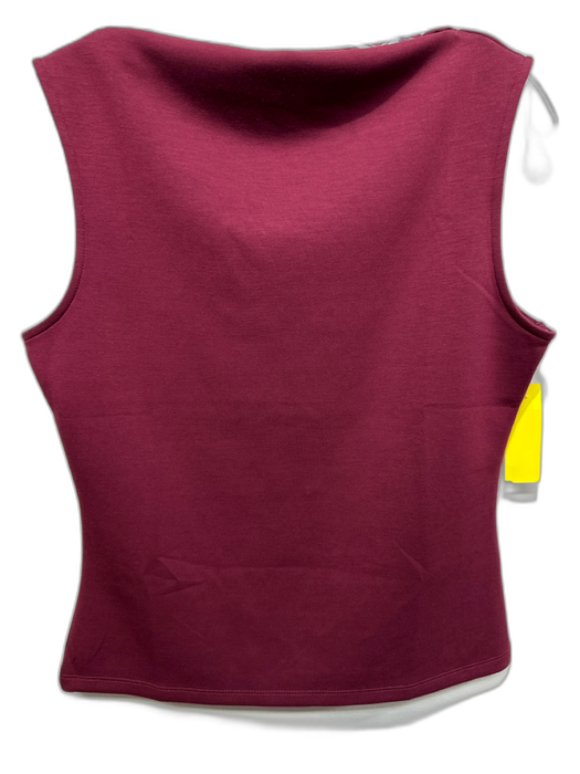 Banana Republic Size S Burgundy Red Rayon Blend Boat Neck Sleeveless Top Burgundy Red / S