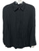 The Row Size XS Black Viscose Button Down Collar Long Sleeve Top Black / XS