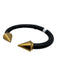 Vita Fede Black & Gold Metal Spikes Hinge cuff Bracelet Black & Gold
