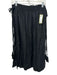 Apiece Apart Size M Black Tencel Elastic Waist Midi Tassels Rope Skirt Black / M