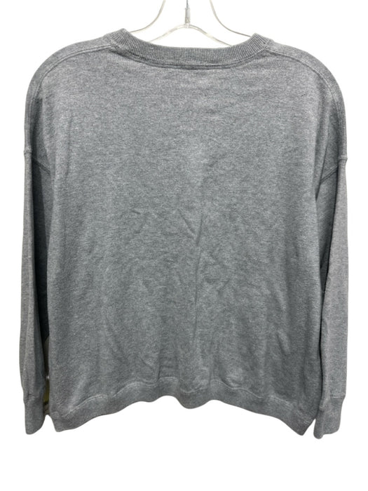 Vince Size S Gray Cotton Crew Neck Long Sleeve Sweater Knit Top Gray / S