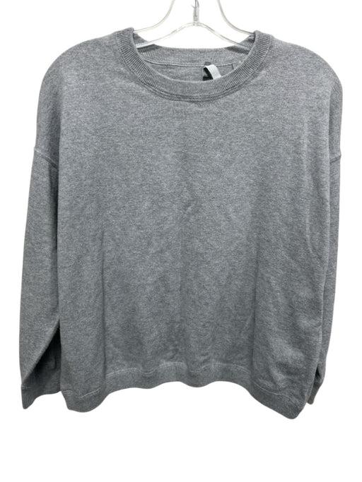 Vince Size S Gray Cotton Crew Neck Long Sleeve Sweater Knit Top Gray / S