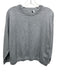 Vince Size S Gray Cotton Crew Neck Long Sleeve Sweater Knit Top Gray / S