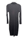Stateside Size S Charcoal Gray Supima Cotton Ribbed Knit Collar Midi Dress Charcoal Gray / S