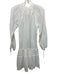 Anaak Size 0 White Cotton Slip Incld Long Sleeve Knee Length Drop Waist Dress White / 0