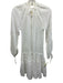Anaak Size 0 White Cotton Slip Incld Long Sleeve Knee Length Drop Waist Dress White / 0