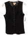 Camila Coelho Size S Black Viscose Blend Adjustable Detail Button Front Vest Top Black / S