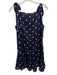 Camila Coelho Size M Navy Blue & White Polyester Satin Polka Dot Tie Strap Dress Navy Blue & White / M