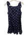 Camila Coelho Size S Navy Blue & White Polyester Satin Polka Dot Tie Strap Dress Navy Blue & White / S