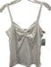 AMO Size S White Cotton Scalloped Edge Sleeveless Ruched Detail Top White / S