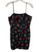 Maeve Size 6 Black, Red, Green Cotton Blend Embroidered Roses Mini Dress Black, Red, Green / 6