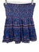 Bell by Alicia Bell Size M Blue & Pink Print Cotton Blend Smocked Floral Skirt Blue & Pink Print / M