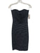 Michael Kors Collection Size 6 Navy Blue & White Cotton Blend Strapless Dress Navy Blue & White / 6