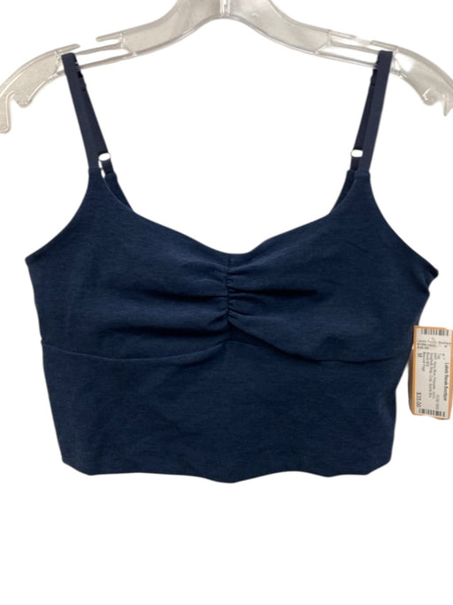 Beyond Yoga Size M Navy Blue Polyester cinch Spaghetti Strap Crop Sports Bra Top Navy Blue / M
