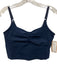 Beyond Yoga Size M Navy Blue Polyester cinch Spaghetti Strap Crop Sports Bra Top Navy Blue / M