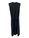 Vince Size XS Black Silk Tie Waist Sleeveless Midi Dress Black / XS