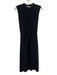 Vince Size XS Black Silk Tie Waist Sleeveless Midi Dress Black / XS