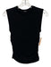 ATM Size S Black Pima Cotton Ruched Sides Sleeveless Top Black / S