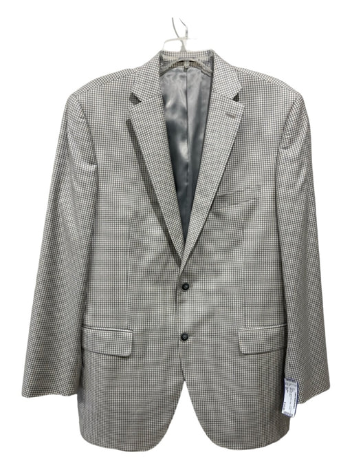 Peter Millar Light Gray Wool Blend Plaid 2 Button Men's Blazer 42T