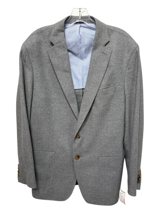 Peter Millar Gray Wool Blend Solid 2 Button Men's Blazer Gray / 44