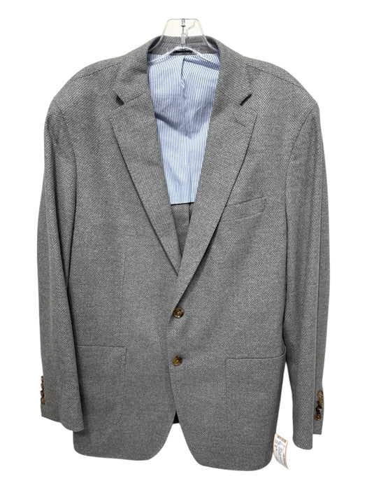 Peter Millar Gray Wool Blend Solid 2 Button Men's Blazer Gray / 44