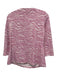 J. McLaughlin Size M White & Pink Nylon Boat Neck Striped Top White & Pink / M