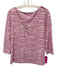 J. McLaughlin Size M White & Pink Nylon Boat Neck Striped Top White & Pink / M