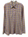 Alan Paine Size L Orange & Multi Cotton Plaid Button Down Long Sleeve Shirt Orange & Multi / L