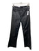 AG Size 26 Black Cotton Blend Coated High Rise Wide Leg Jeans Black / 26