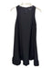 Abbey Glass Size Small Black Polyester Blend Sleeveless Darted Ruffles Dress Black / Small