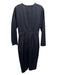 Co Size Small Black Cotton Long Sleeve Darted Pleated Back Zip Dress Black / Small