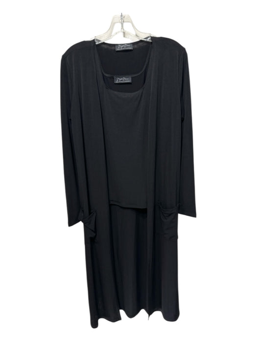 Brigitte Brianna Size Small Black Polyester Blend Tank Elastic Waist Pant Set Black / Small