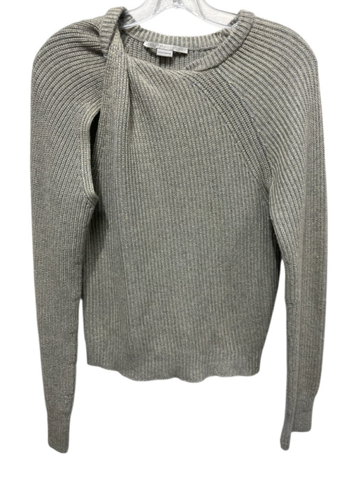 Stella McCartney Size S Gray & Beige Cashmere Blend Ribbed Knit Sweater Gray & Beige / S