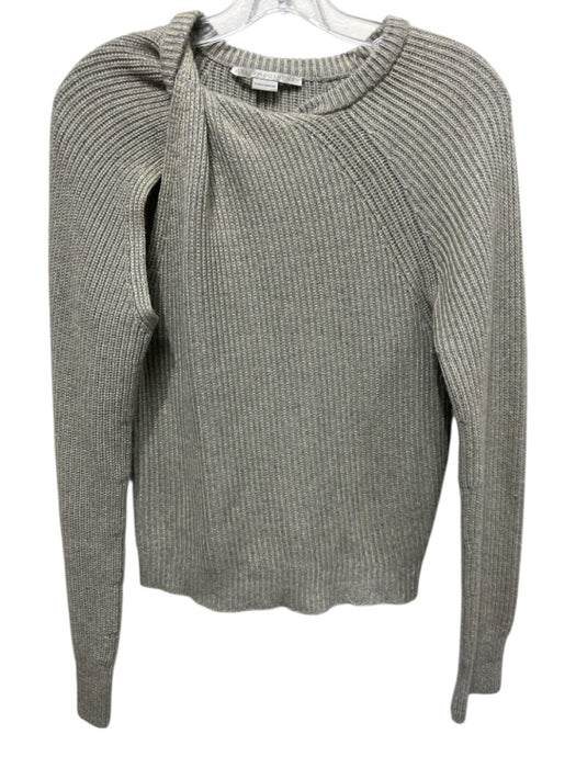 Stella McCartney Size S Gray & Beige Cashmere Blend Ribbed Knit Sweater Gray & Beige / S