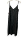 Jenni Kayne Size S Charcoal Gray Cupra Blend Spaghetti Strap V Neck Shift Dress Charcoal Gray / S