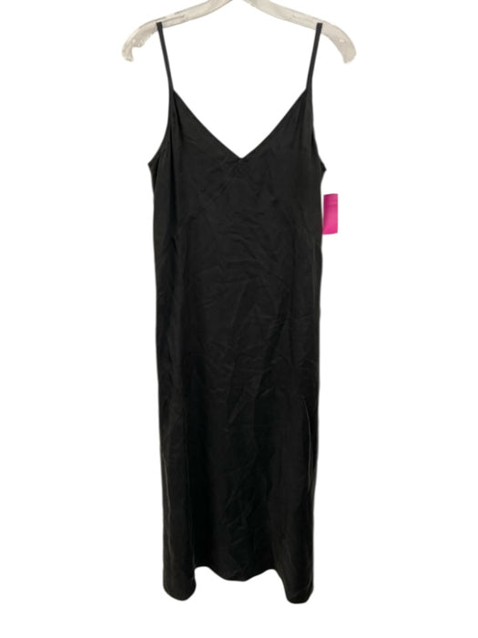 Jenni Kayne Size S Charcoal Gray Cupra Blend Spaghetti Strap V Neck Shift Dress Charcoal Gray / S