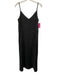 Jenni Kayne Size S Charcoal Gray Cupra Blend Spaghetti Strap V Neck Shift Dress Charcoal Gray / S
