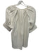 A.L.C. Size 6 White Viscose Blend Half Sleeve Pleat Detail V Neck Peasant Top White / 6
