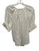 A.L.C. Size 6 White Viscose Blend Half Sleeve Pleat Detail V Neck Peasant Top White / 6